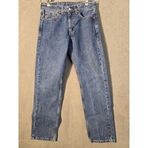 Levi's 505 Mens Straight Fit Stonewash Blue Denim Jeans Y2k 29x 30‎